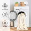 IVAPUPU Textured Linen Table Cloth for Rectangle Table - Ivory Tablecloths Rectangular Waterproof Wrinkle Free Wipeable Dining Cover for Spring Wedding Birthday Kitchen Decor, 60 x 120 Inch