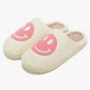 Retro Fuzzy Face Slippers for Women Men, Retro Soft Fluffy Warm Home Non-Slip Couple Style Casual Smile Face Slippers Indoor Outdoor Anti-Skid Warm Cozy Foam Slide Fuzzy Slides with Soft Memory Foam Shoes, Size: 13–15 Women, 12-13 Men