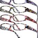 Gaoye 4-Pack Readers for Women, Blue Light Blocking Reading Glasses, Stylish Reading Glasses for Women in 4 Patterns, 1.75 x