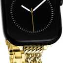 Slim Chain Watch Band for Apple Watch Series 11, 10, 9, 8, 7, 6, 5, 4, 3, 2, 1, SE 3/2/1 Women, Stainless Steel Metal Band for Apple Watch 40mm 41mm 42mm 38mm 44mm 45mm 46mm for iWatch