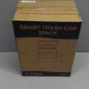 2 Pack 2.7 Gal Bathroom Trash Can with Lid, Automatic Trash Can Small Smart Garbage Can Touchless, Slim Motion Sensor Waterproof Plastic Trash Bins for Bedroom Office Kitchen Toilet Black