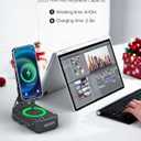 Gifts for Him Dad Men Mother's&Father's Day, Birthday Ideas for Men Women, Cell Phone Stand with Wireless Bluetooth Speaker with Wireless Induction Audio & Colorful Led Light