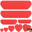 96 Pcs Red Heart Cutouts Assorted Size Paper Hearts Shape Cutouts Valentine's Day Heart Die Cuts for Love and Peace School Craft Valentine Classroom Bulletin Board Decor(11.8",8.5",3.9",2.8")