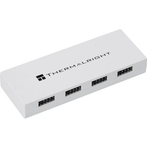 Thermalright Interal USB 2.0 Hub X5, SATA Powered, Magnetic Mount, 9-Pin USB Expansion for PC Motherboard (White)