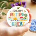 10 x Retirement Ornament 2025 - Retirement Gifts for Coworker, Employee, Boss, Teacher, Nurse, Funny Farewell Retired Gifts, First Retired Ornament - Ceramic Christmas Ornament for Tree Decor