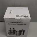 AVLA Asparagus Pot, 4 Quart Stainless Steel Steamer Cooker, Vegetable Asparagus Cooker with Removable Basket and Lid for Pasta, Spaghetti, Boiled Eggs, Shrimp, Oil Deep Fry Pan for French Fries