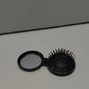 Mini Folding Hair Brush with Mirror - 50 Pack Pocket Travel Brush for Girls, Black