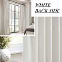 Drapes 84 Inch Length 2 Panels Set for Bedroom Aesthetic,100% Blackout Cute Curtains for Nursery Weather Curtains Thermal Insulated Energy Efficient Cotton Linen Blend Back Tab Pleated Cream Beige