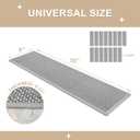 Non Slip Stair Treads for Wooden Steps, Stair Runners Indoor, 15 PCS 8" x 30" Natural Linen Carpet Stair Treads, Self-Adhesive Washable Backing for Kids Elders and Pets, Gray
