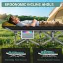 Camping Cot for Adults, Heavy-Duty Portable Cot Bed with Mattress, Foldable Padded Sleeping Cots for Camping Travel Tent Day Beds Outdoor & Home Guest, Max Load 500 LBS, 75x28x15”