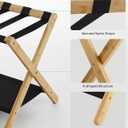 SONGMICS Luggage Rack, Bamboo Luggage Rack for Guest Room, Folding Suitcase Stand, for Hotel, Bedroom, Heavy-Duty, Holds up to 131 lb, Natural Beige URLR007N01