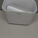 Compost Bin Kitchen for Countertop or Under Sink, 2.6 Gallon Hanging Small Trash Can with Lid, Garbage Can for Cabinet Door, Indoor/outdoor Food Waste Bin for Kitchen, Bathroom, RV, Office, White