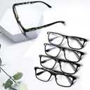 SIGVAN 5 Pack Reading Glasses for Men and Women Blue Light Blocking with Spring Hinge Readers Computer Eyeglasses (Multicolour)