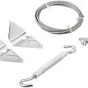 National Hardware N192-211 Anti-Sag Gate Kit for Exterior Use with WeatherGuard Protection, Heavy-Gauge Steel Construction, Zinc-Plated Finish, 7.5 Ft Diagonal Bracing