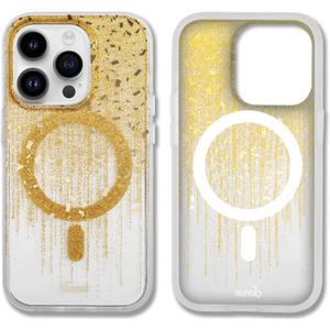 Sonix Case for iPhone 14 Pro | Compatible with MagSafe | 10ft Drop Tested | Drippin' Gold Glitter