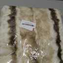 ZYFZCLBL Faux Fur Cushion Cover, Square Solid Cushion Pillowcase Decorative Pillow Cover Luxury Soft Cozy Fluffy Pillow Covers for Bed/Couch, Pack of 2, 22" x 22" Inch, Brown Print