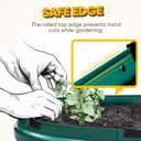 KING BIRD Raised Garden Bed Kit 2025 Upgraded Quick-Setup Galvanized Planter Garden Box Outdoor for Gardening, Vegetables, Flowers, 74x36x12 in, Green 2PCS