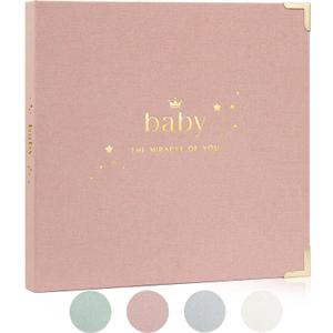 Baby Book Girls Keepsake - Baby Memory Book Girl Photo Album - Baby Books Gift for Baby Shower - Gender Reveal Gifts Girl for Expecting Mom - Newborn Keepsake Gifts for First Time New Mom Parents