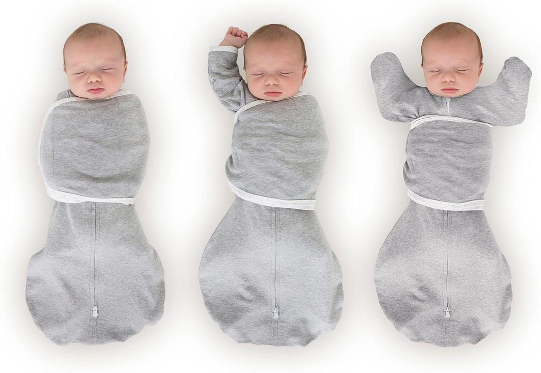SwaddleDesigns 6-Way Omni Swaddle Sack Arms Up Swaddle for Newborn, More Options to Calm Startle Reflex, Improves Sleep S