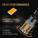 Zyvirexa 7440 LED Turn Signal Bulbs Compatible For Nissan Maxima 2002/2003 (Front/Rear) & 2009-2019 (Rear), Amber Yellow, Plug and Play, Pack Of 2