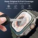 WSKEN for Apple Watch Ultra 3/Ultra 2/Ultra Screen Protector 49mm,9H Tempered Glass + Titanium Alloy Frame, [Keep Original] [Touch Sensitive] Lightweight Protective Glass Film for iwatch Ultra 3/2/1