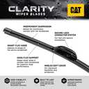 CAT Clarity Wiper Blades (1-Pack), Premium Performance Direct OEM Replacement, Universal Fit Front Windshield Wiper Blades, Durable Streak-Free Spotless Silent Easy Installation - 18"