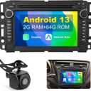 2+64GB Car Stereo Radio Android 13 Compatible with Chevy Silverado GMC Sierra Yukon with Bluetooth, CarPlay Multimedia Video Player, GPS Navigation,Backup Camera, Head Unit Radio
