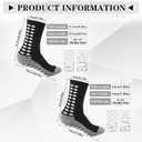 Jspupifip 4/6 Pairs Kids Youth Grip Soccer Socks Non Slip Grippy Football Baseball Soccer Socks for Teens Youth Boys Girls