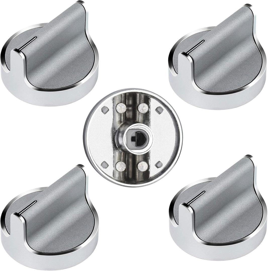 TOMOON (Upgraded Metal) W10594481 Gas Range Stove Knob Replacement for Whirlpool Gas Cooktop Range WCG97US0DS00 WCG97US6DS00,Stainless Steel Control Knob Replaces WPW10594481 3281332 AP6023301
