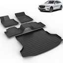 All Weather Car Floor Mats & Cargo Liner Set Fit for Genesis GV70 (Not fit Electrified) 2022 2023 2024 2025 2026 Floor Liners Trunk Liner GV70 Cargo Mat Accessories Black