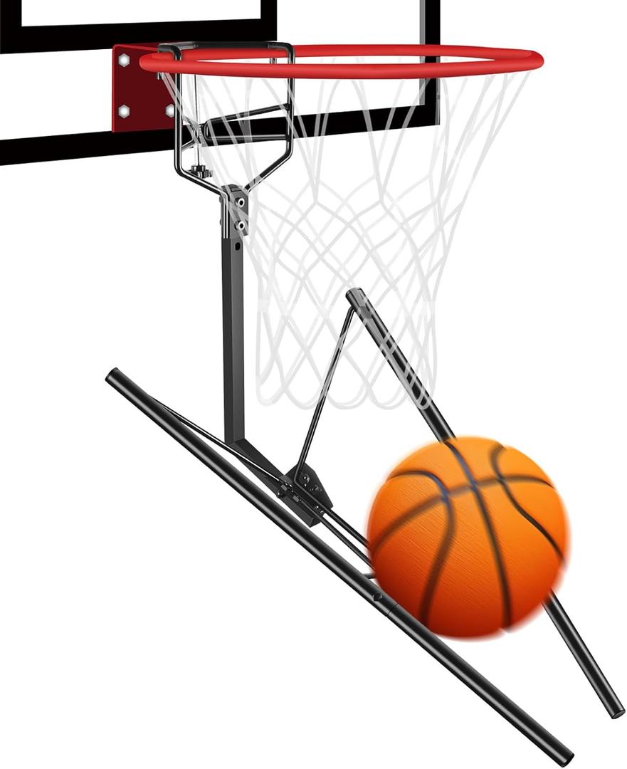 GADFlSH Basketball Retum Atachment, Heawy Duty Basketball Rebounder Accessories, Durable Basket Ball, BallReturnTraining Gear Stuff for Most Basketball Hoop(Small)