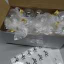 Patelai 36 Pcs Christmas Booze Balls Clear Christmas Tree Fillable Ornaments Water Bottle Bulbs Shape Clear Plastic Ornaments Pendant Ball Bell for Home Decoration Party Decoration (50ml)