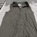 Motherhood Maternity Women's Sleeveless Rib Knit V-Neck Polo Pregnancy Top, Deep Depth, Small