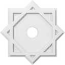 Ekena Millwork CMP18AL-03000 Axel Architectural Grade PVC Contemporary Urethane Ceiling Medallions 18"OD x 3"ID x 10"C x 1"P