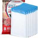 Spacesaver Roll Up Vacuum Storage Bags for Jackets, Suits, Dresses & Clothes  Sealed Compression Bags with Hand Pump  Space Saver Bags for Moving, Travel & Organization - Pack of 8