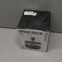 360 Rotating Spice Rack, 6PC Spinning Glass Spice Jars Suitable for kitchen countertops, spice storage, cooking, outdoor BBQ,(Spices Not Included)