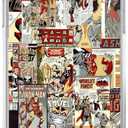 Case for iPhone 16e/17e with Superhero Design,Cartoon Comic Pop Culture Art Collage,Clear Soft TPU Bumper Case,6.1"(Hero,16e)