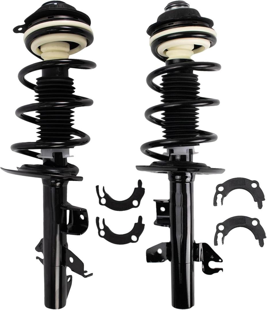 TRQ Front Driver and Passenger Side Strut and Spring Assembly Set Loaded Pre-Assembled Compatible with 1422 Jeep Cherokee Front Wheel Drive