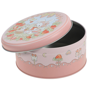 Angoily 3pcs Random Style Easter Tinplate Boxes Round Nesting Box Jewelry Trinket Box Foods Storage Container Tin for Candy Cookies Chocolate Snacks Easter Party Favors