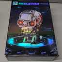 CSNRHG Mechanical Skull Building Block Set 1099+ Pieces 3D Poseable Model with Mandibular Teeth Bite Drive for STEM Toys for Kids & Adults Perfect for Horror Fans & Gothic Room Decor