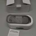 BYASKZIV Ultrasonic Jewelry Cleaner, 48KHz Ultrasonic Cleaner Machine for Jewelry, Eyeglasses, Rings, Watch Strap, Dentures-Dual Cleaning Modes, 304 Stainless Steel Tank (White)