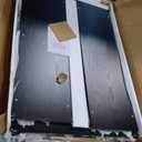 VECELO Kitchen Table with 2 Benches for 4, Wood Dining Room Dinette Sets with Metal Frame for Breakfast Nook and Small Space, Black