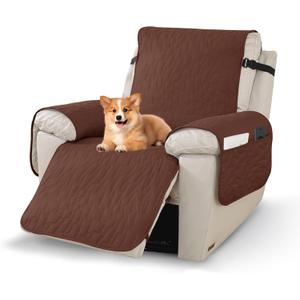 Pet Recliner Chair Covers,100% Waterproof Recliner Cover,Coffee | 28",100% Waterproof Slipcover, Non-Slip, Storage Pouch, Laundry Safe, Adjustable Bands, Pet Friendly Guard, Durable.