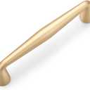 homdiy 10 Pack Gold Cabinet Pulls 3in Hole Center Kitchen Cabinet Handles Kitchen Hardware for Cabinets Zinc Alloy Brushed Brass Drawer Pulls