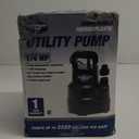 Superior Pump 91014 1/4 HP High Flow Thermoplastic Utility Pump, Black