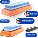 Sharp Pebble Premium Whetstone Knife Sharpening Stone 2 Side Grit 1000/6000 Waterstone- Whetstone Knife Sharpener- NonSlip Bamboo Base & Angle Guide