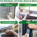 ECOHomes Window Weather Sealing Tape | Winter Weather Stripping Tape to Block Cold Drafts Through Window Gaps and AC Units, Insulation Seal and Draft Blocker for Home (4 Inch by 90 FT, Clear)