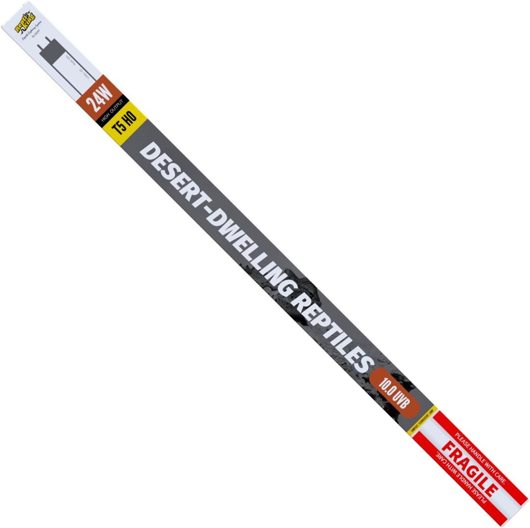 T5 UVB Reptile Light Tube, UVB10.0 24W T5 Lamp Tube for Reptiles, Bearded Dragon UVB Light, Terrarium Liner Bulb Bar for Lizard,Length 22'' (T5 UVB Tube, 24Watt)