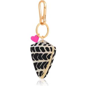 Butterfly Acrylic Bag Charm & Keychain with Pink Heart, Gold Lobster Clasp, Detachable Purse Clip for Handbags Keys, 5.7 Inch