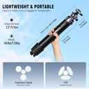 NEEWER LITETRIP LT07 61" Aluminum Travel Tripod for Camera w Pan Tilt Low Profile Ball Head, Arca QR Plate Compatible with PD Tripod Plate, Dual Center Axis, Phone Holder, Max Load 22lb